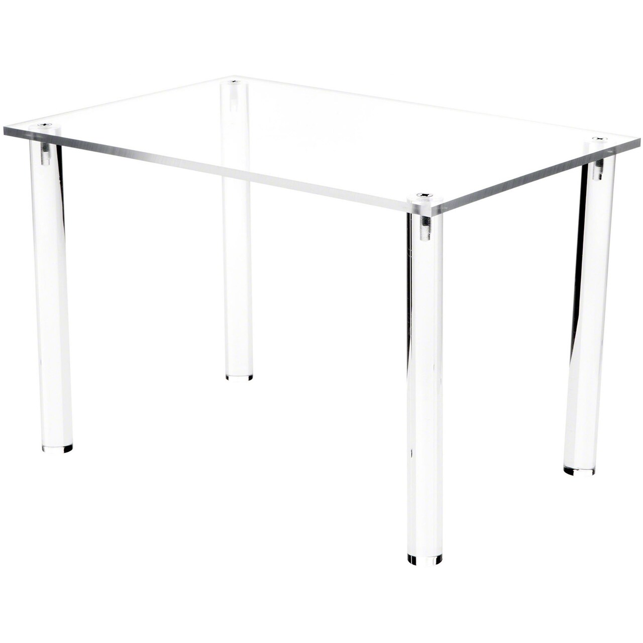 Plymor Clear Acrylic Rectangular 4-Leg Display Riser, 8" H x 12" W x 8" D